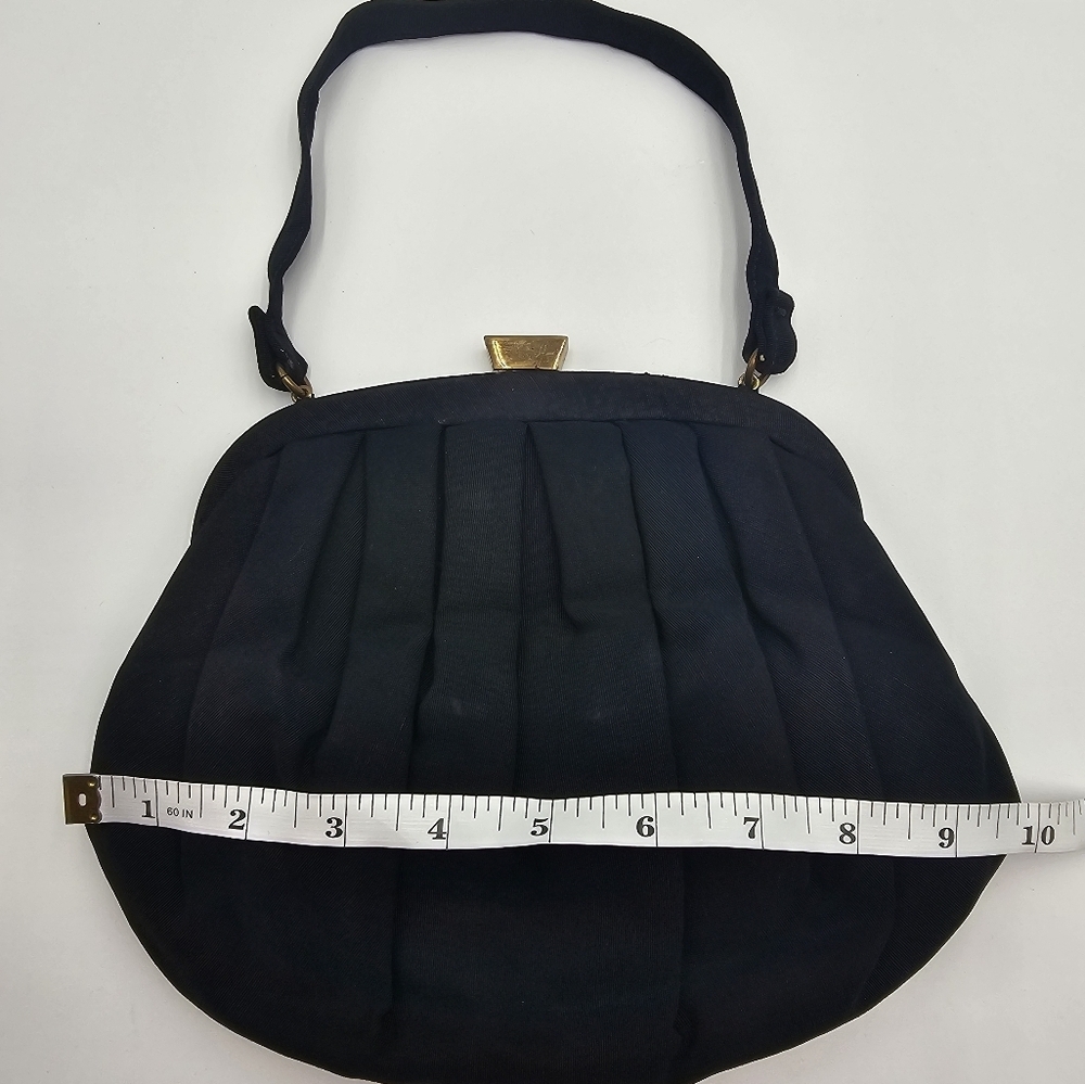 Vintage MM Morris Moskowitz Black Clutch - Picture 7 of 9